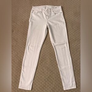 7 For All Mankind Ivory Denim Pants